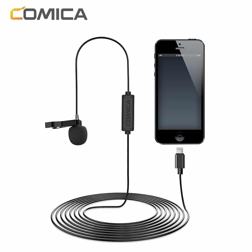 Comica CVM-V01SP (MI) lavalier microphone with Lightning connection for iPhone and iPad