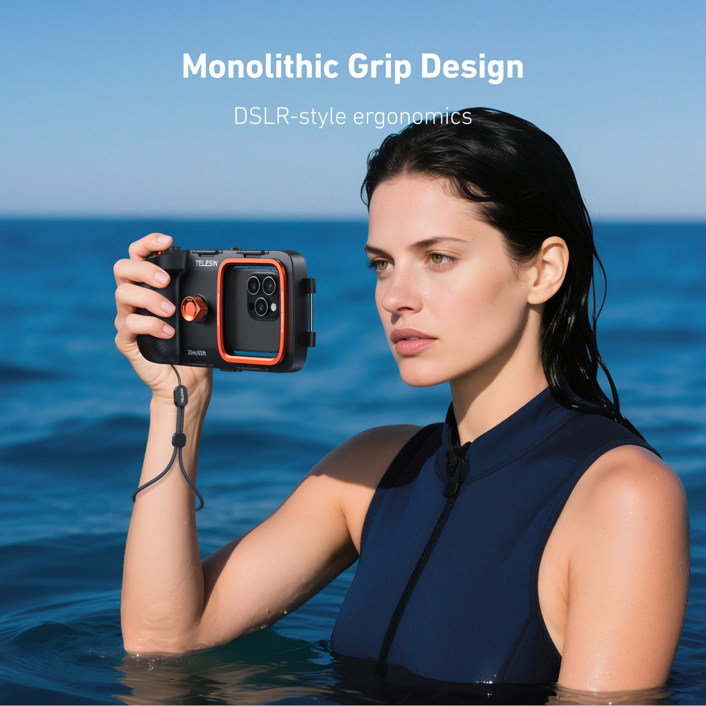 Telesin Smartphone Diving Case with Buttons and Vacuum Pump