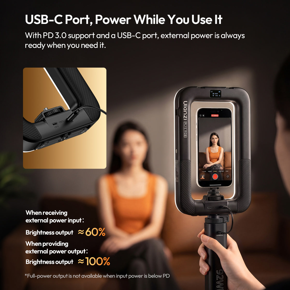 Ulanzi PL15RGB Ring Lamp Video Rig for Smartphone - MagSafe