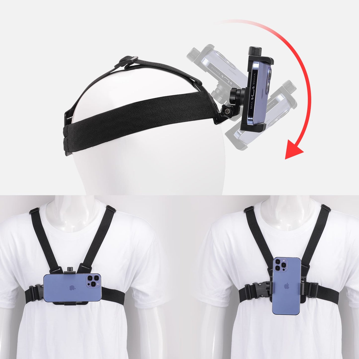 Ulanzi MP-2 Head Strap en Chest Strap Kit voor GoPro en smartphone - Obsolete