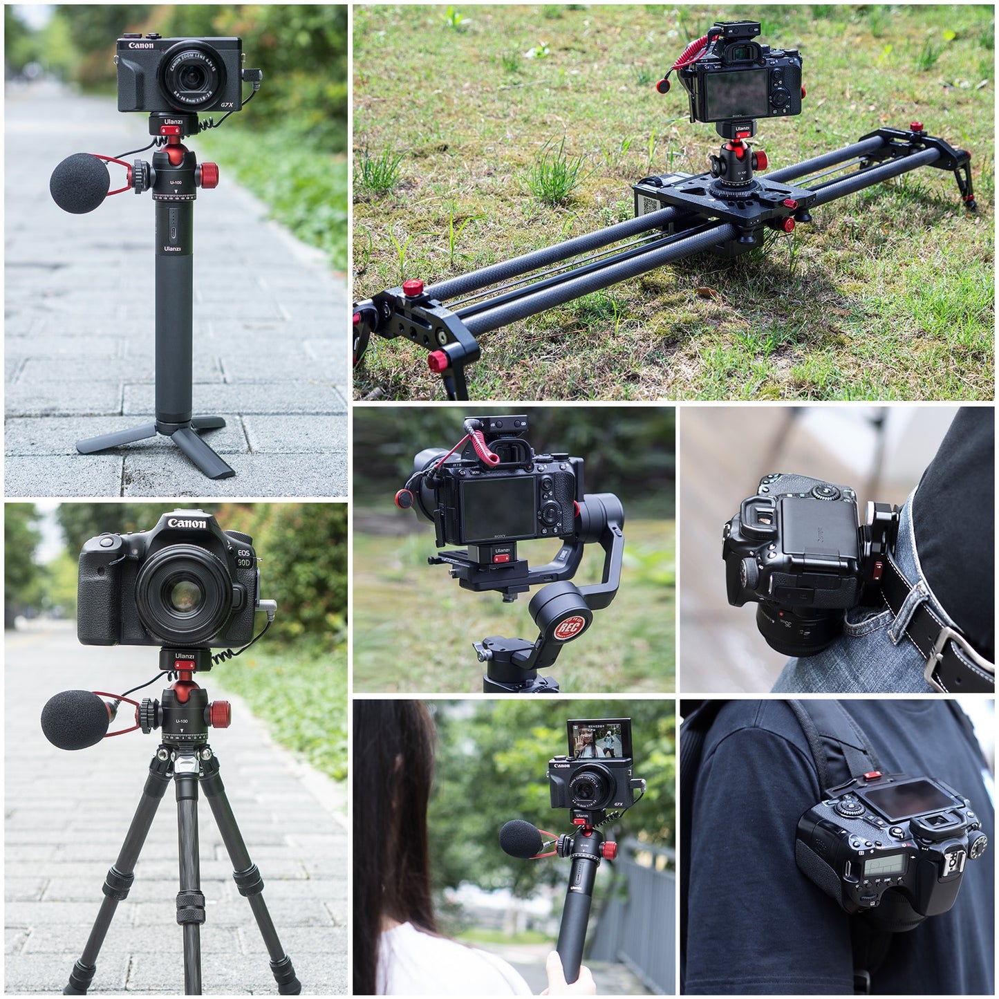 Ulanzi U-100 rotating tripod head with ball head and Cold Shoe mount