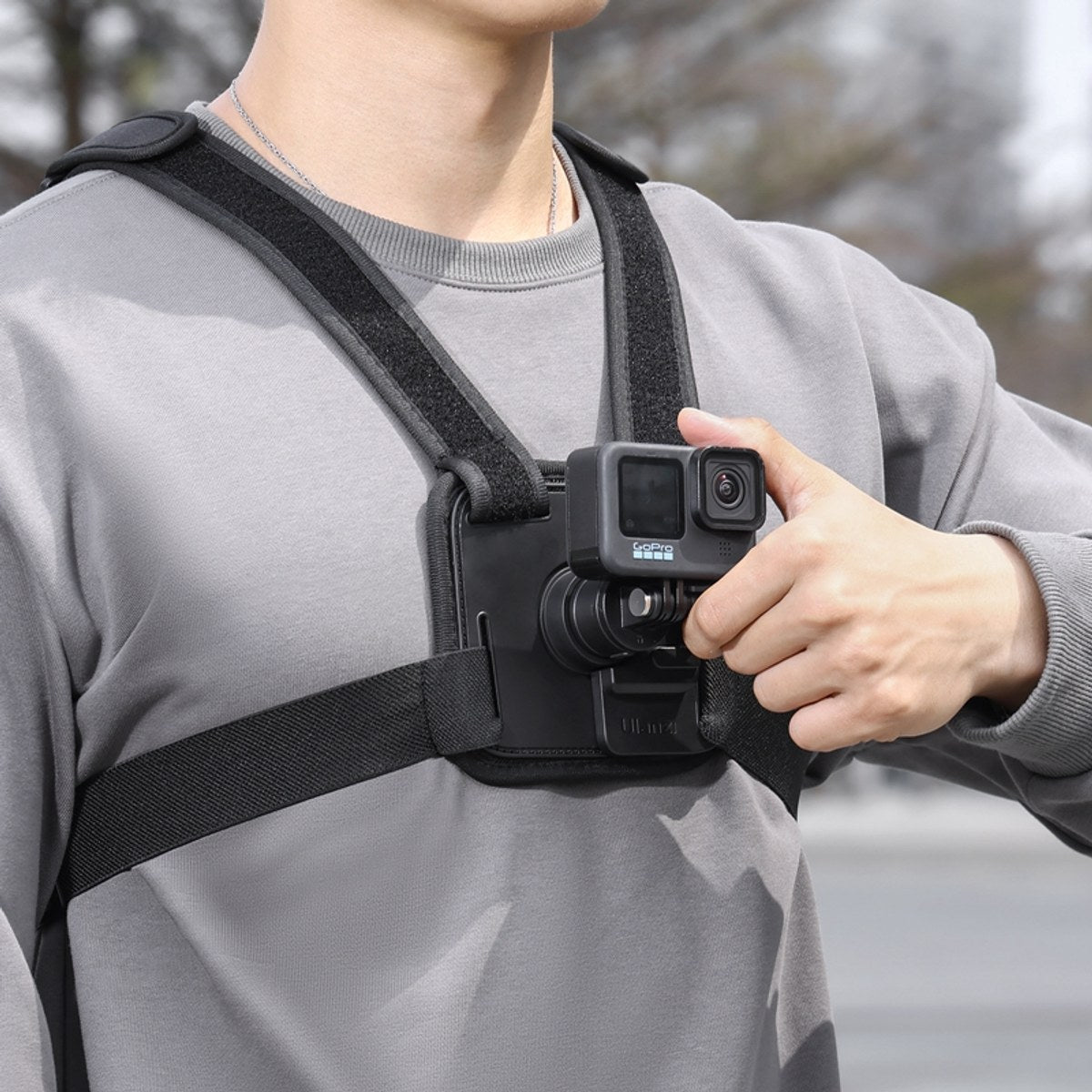 Ulanzi Go-Quick II Chest Mount voor action cam en smartphone