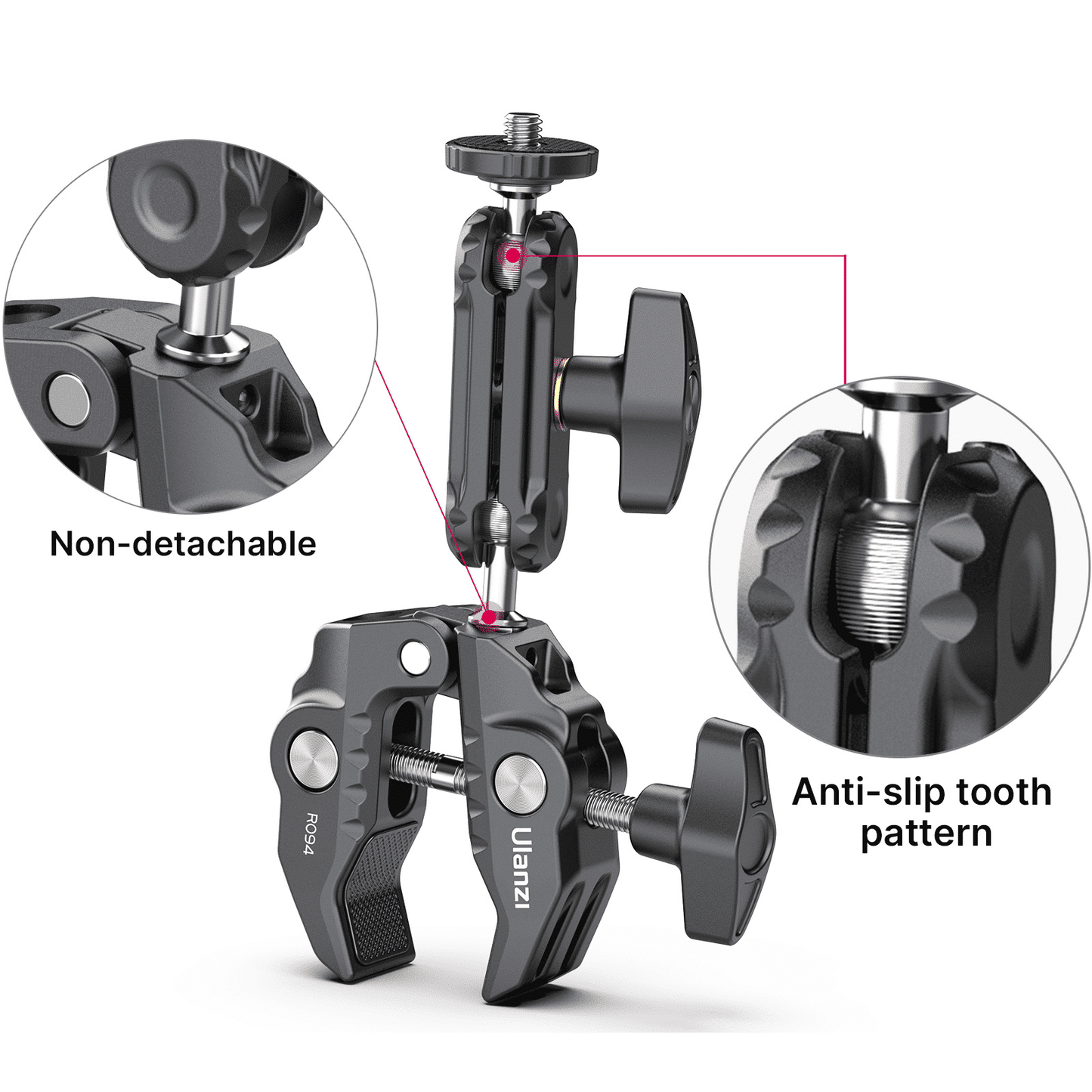 Tube Clamp with Ball Head and Magic Arm - Ulanzi R094 Super Clamp