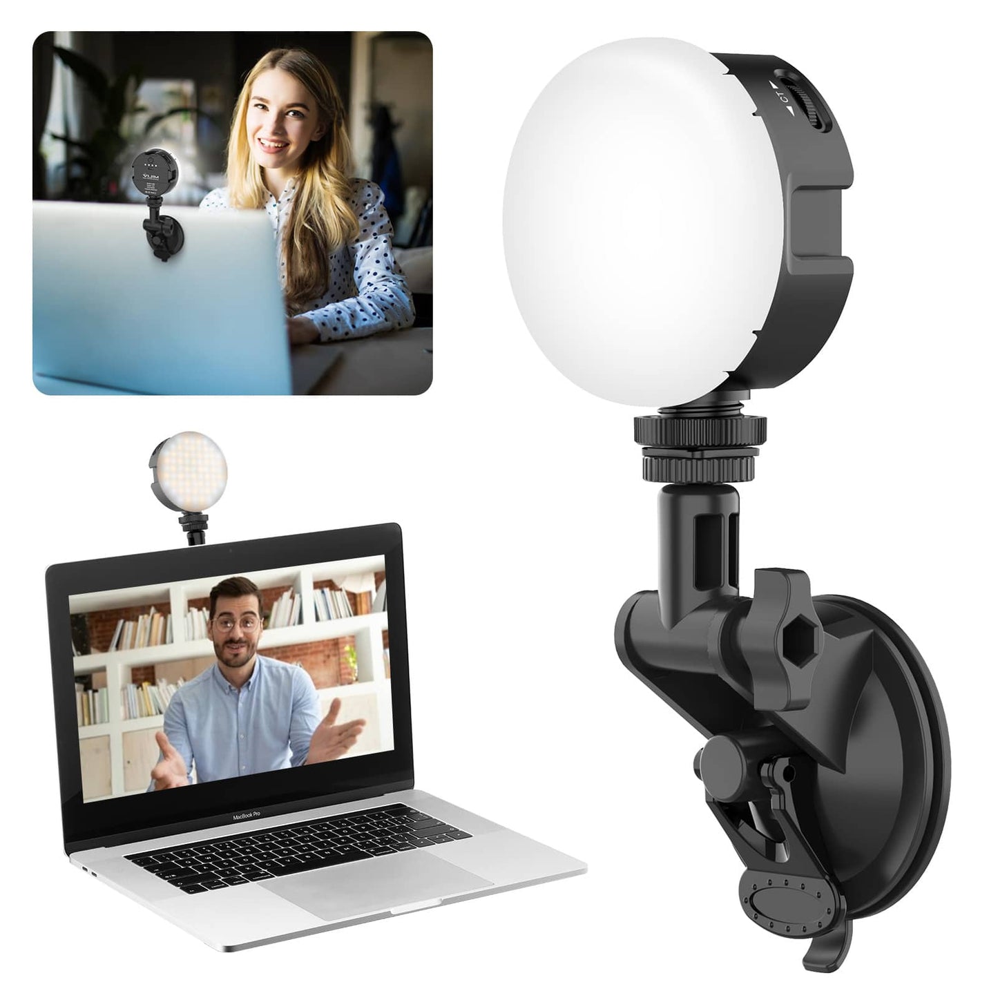 VIJIM VL69 for video calls - with suction cup for laptop / computer / monitor