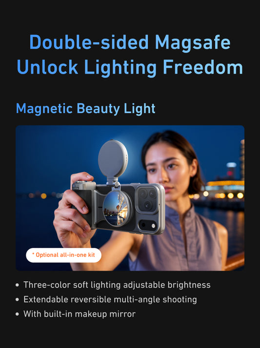 Telesin Master Grip V2 voor iPhone 17 Pro - Creator Combo met lamp en filter - Handgrips