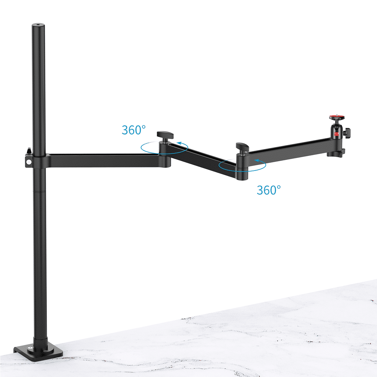 Ulanzi verstelbare bureaustandaard met tafelklem voor camera of lamp - 1 arm - Vaste statieven