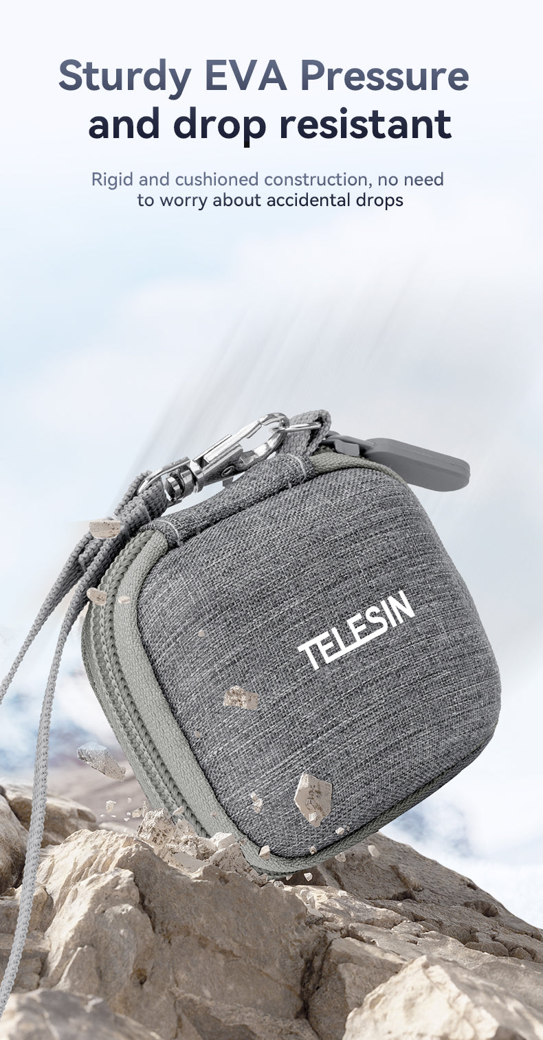 Telesin opbergcase Hard Shell voor Insta360 GO 3 - Grijs - GoPro-accessoires