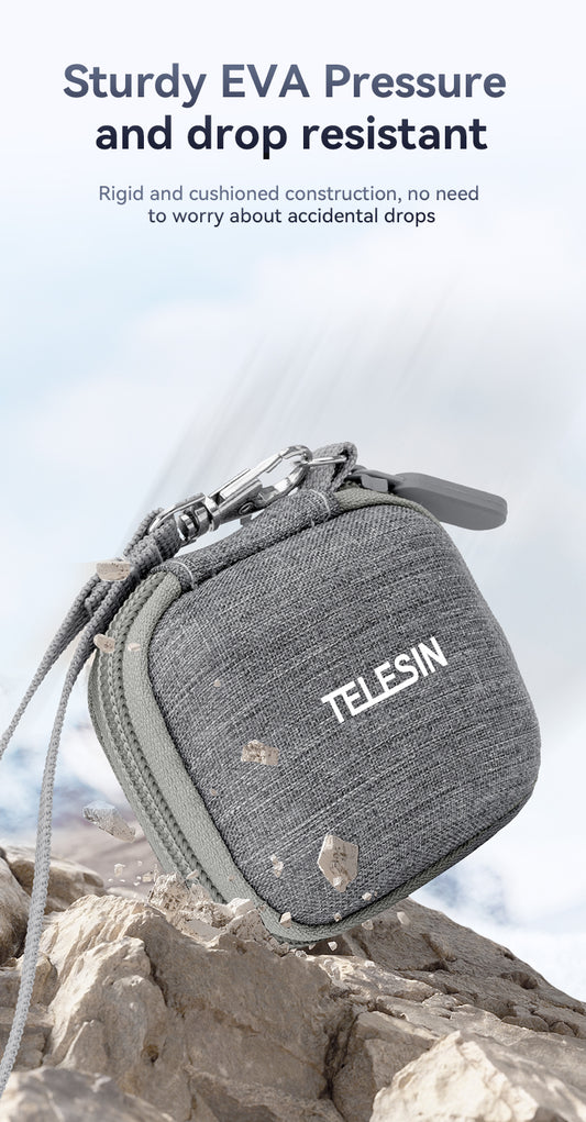 Telesin opbergcase Hard Shell voor Insta360 GO 3 - Grijs - GoPro-accessoires