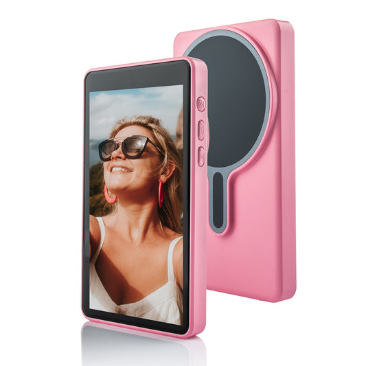 MOJOGEAR VS3 Selfie Vlog Monitor Wireless + Wired - Pink