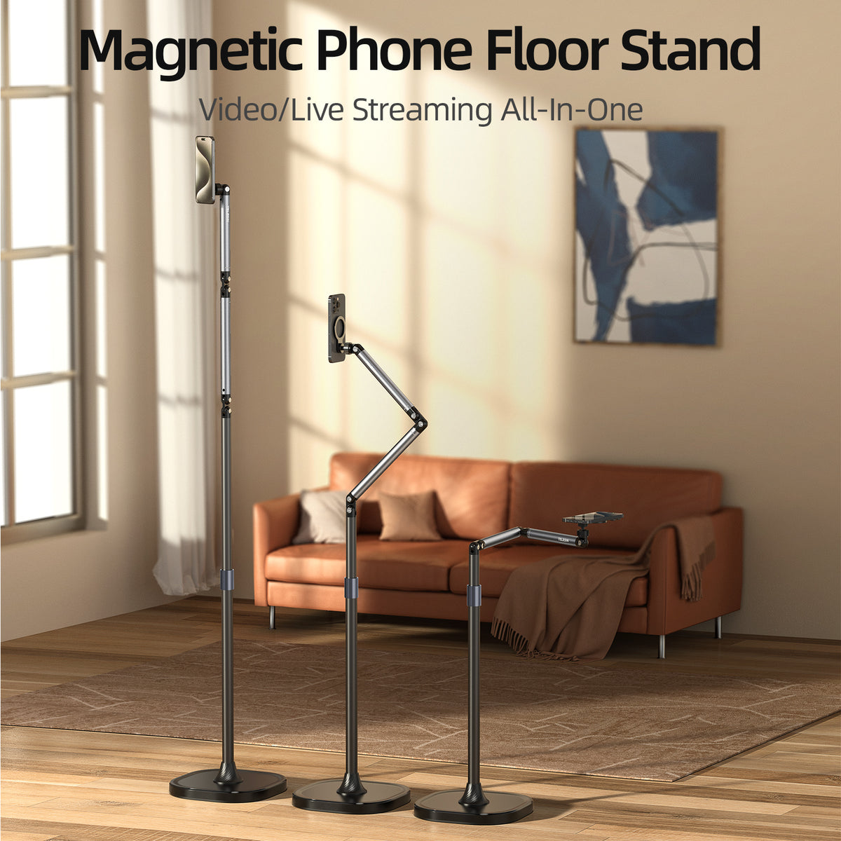 Telesin Live Streaming Floor Stand met MagSafe - Vaste statieven