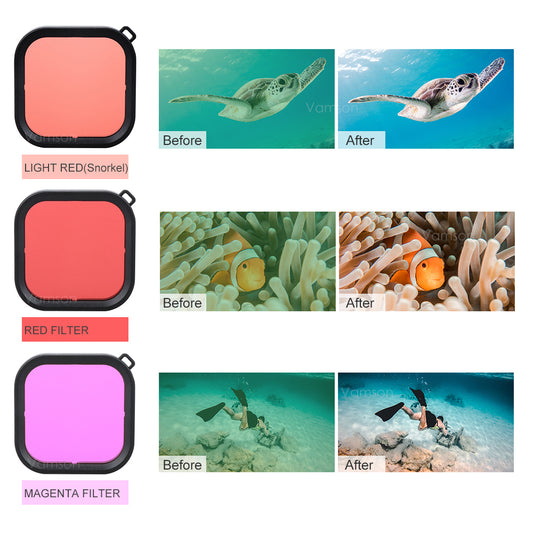 MOJOGEAR Accessoire-set voor GoPro 13 met waterdichte case en duikfilters - GoPro Onderwater-accessoires