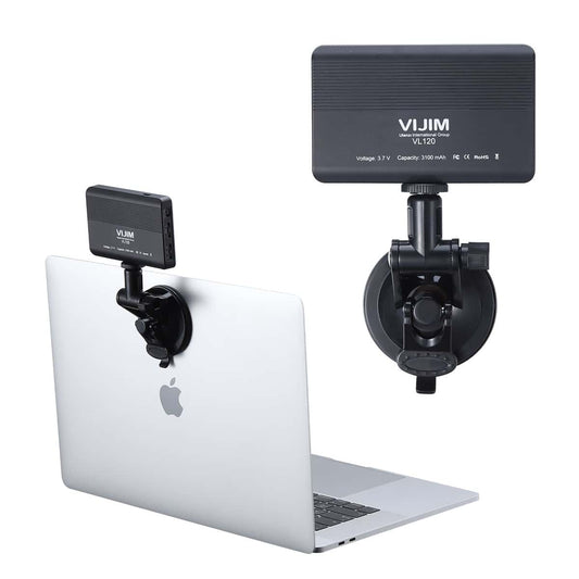 VIJIM VL120 krachtige LED-lamp voor videobellen KIT - met zuignap voor laptop / computer / monitor - Cameralampen