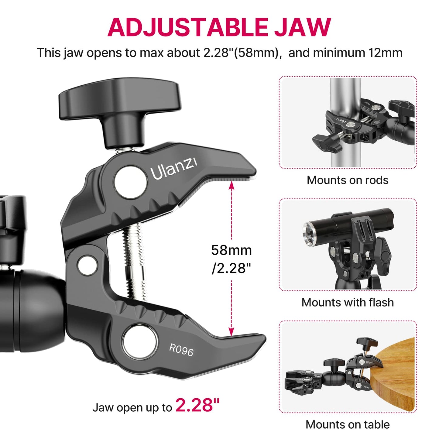 Ulanzi R096 Double Super Clamp Tube Clamp