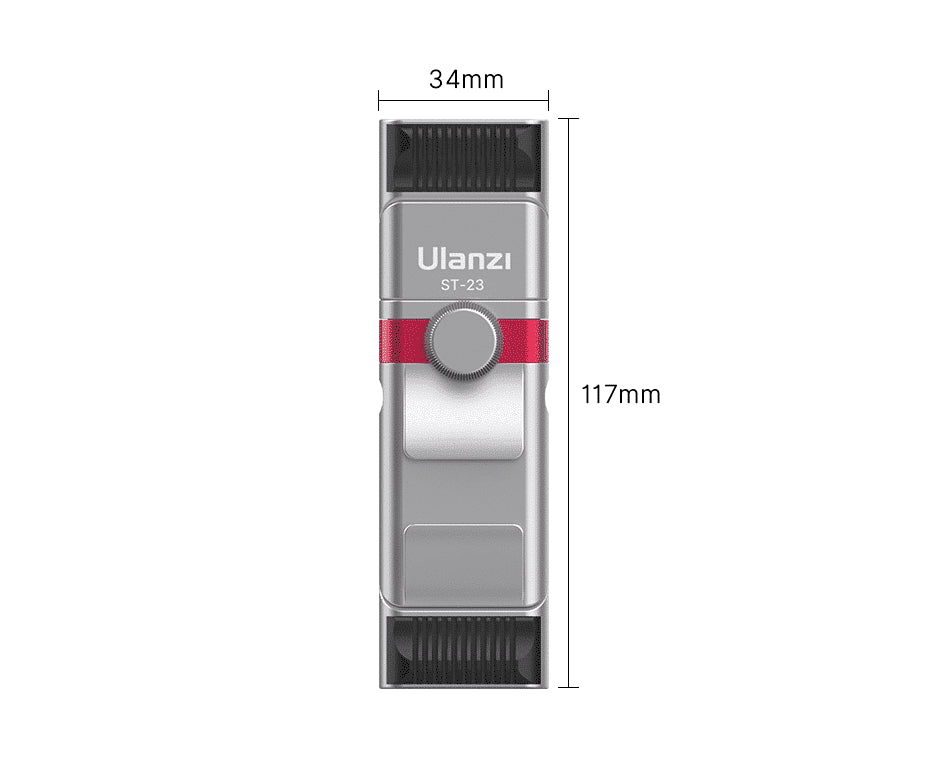 Ulanzi ST-23 Opvouwbare Telefoonhouder metaal met 2 cold shoe-mounts - Telefoonhouders