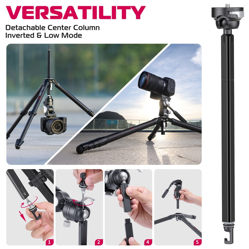 Ulanzi x Coman Zero V Carbon Travel Tripod with Video Head