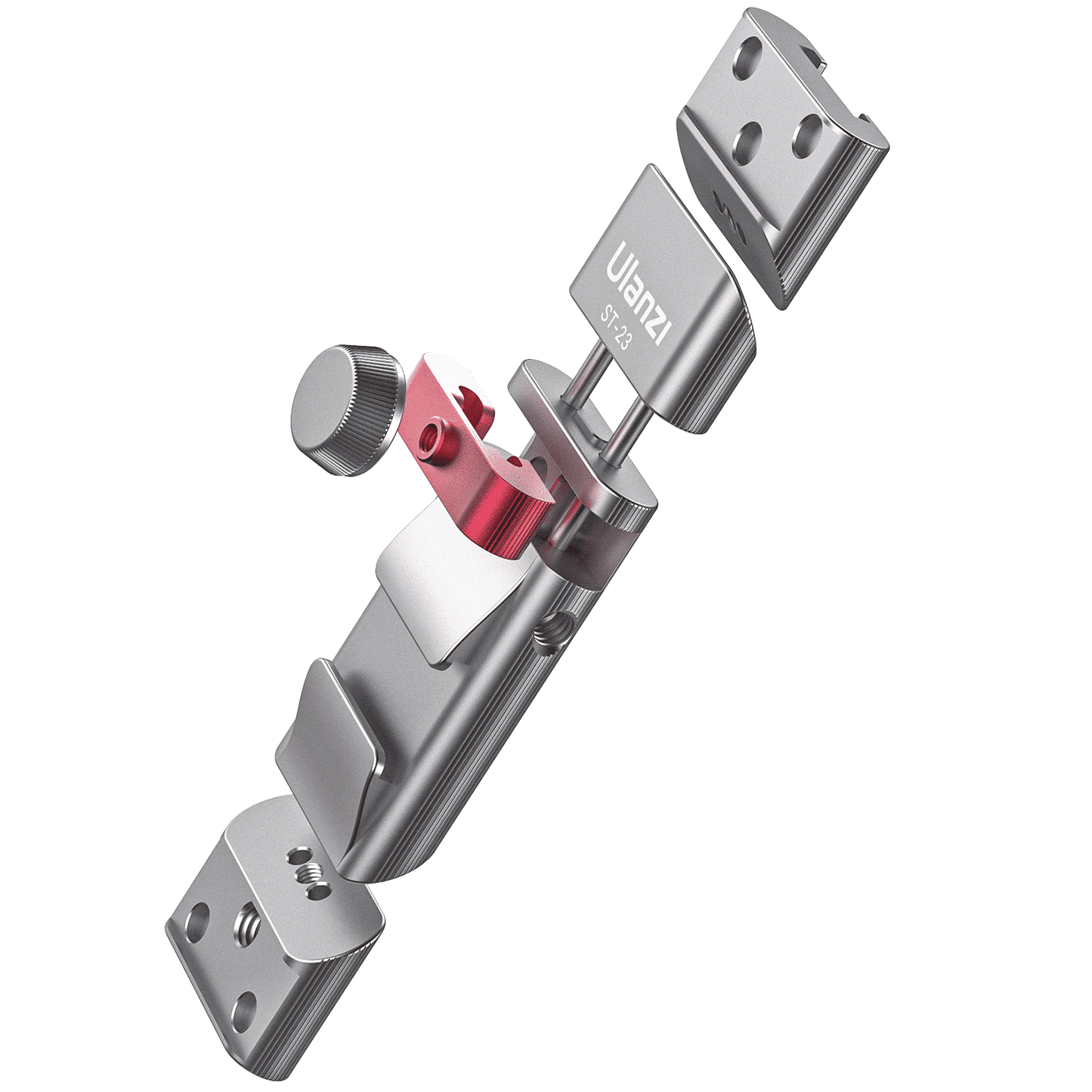 Ulanzi ST-23 Opvouwbare Telefoonhouder metaal met 2 cold shoe-mounts - Telefoonhouders