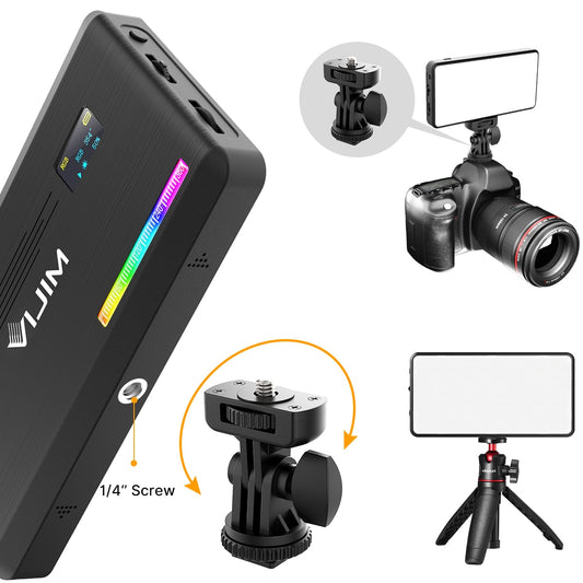 VIJIM RGB Multi Color LED-videolamp VL196 - Cameralampen