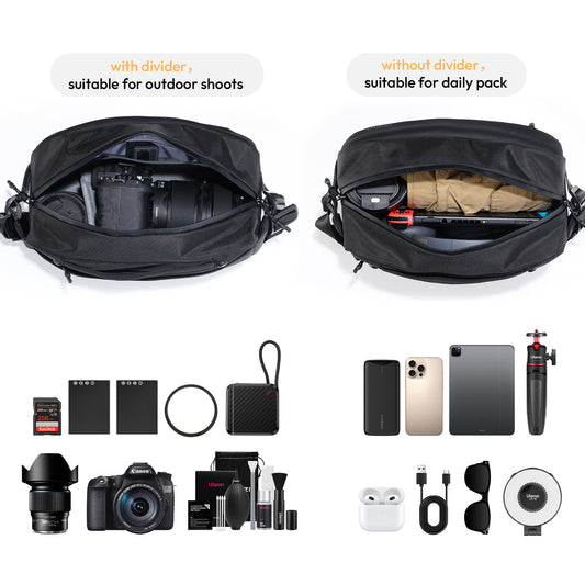 Ulanzi PB038 Sling Reistas V2 met divider - 10 liter - Cameratassen