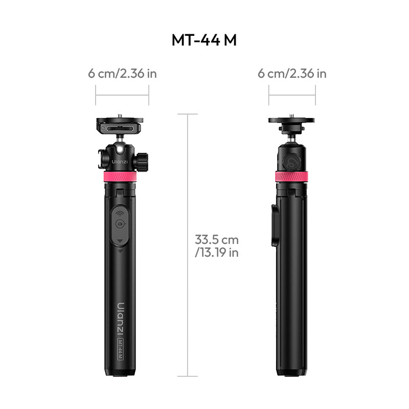 Ulanzi MT-44 M Magnetic Selfie Stick Tripod with Remote - Black