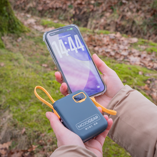 MOJOGEAR MINI GO 10.000mAh powerbank met kabels - Blauw - Powerbanks