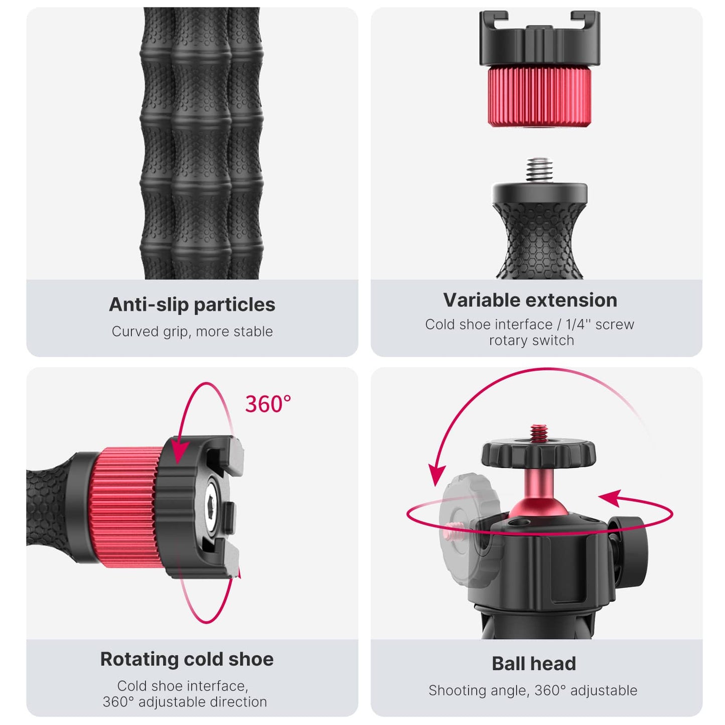 Ulanzi MT-52 Flexibel statief met 2 flexibele armen - Flexibele statieven