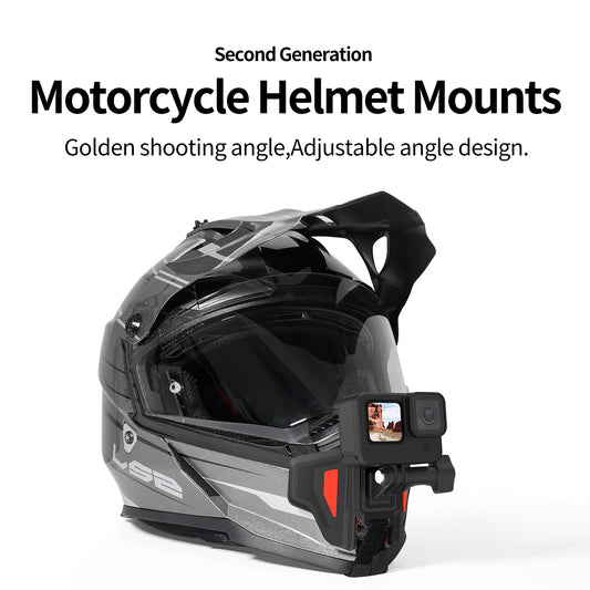 Telesin Premium Helmet Mount / helmbevestiging - Oranje - GoPro-accessoires