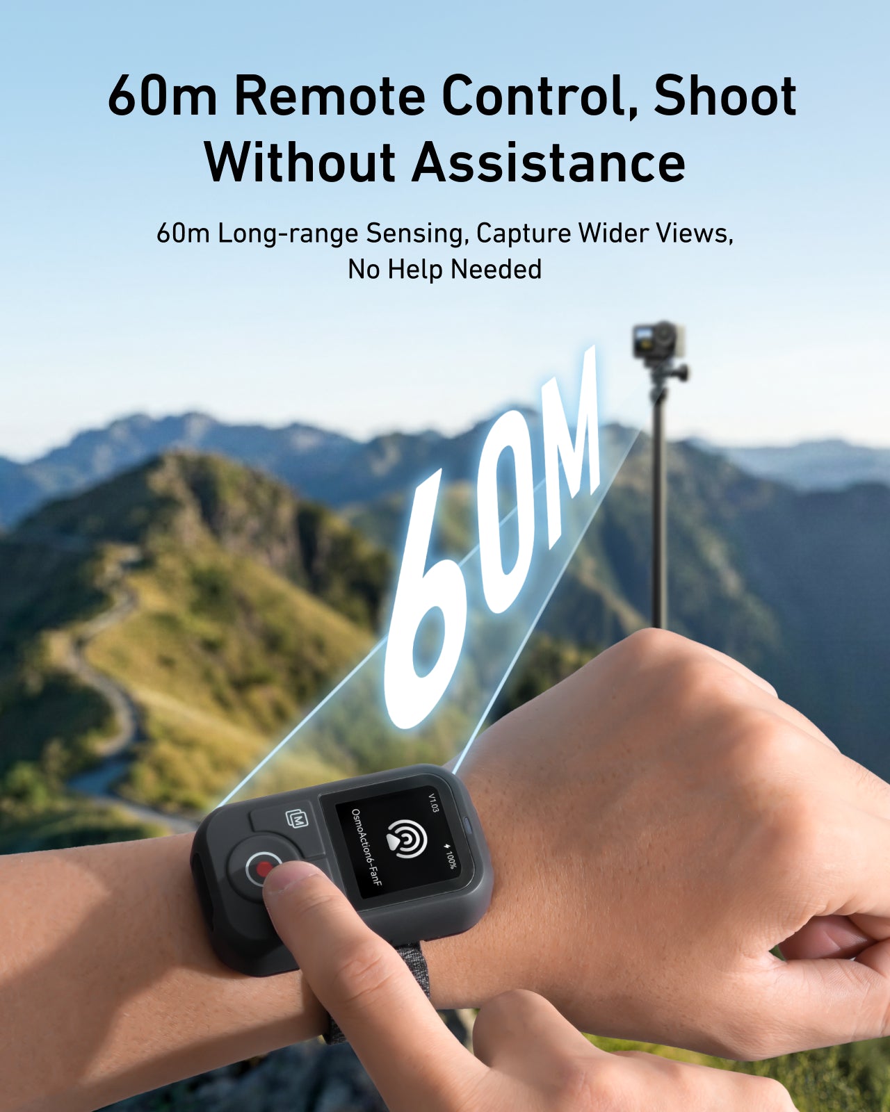 Telesin T13 Bluetooth Remote for DJI Osmo Action - Waterproof