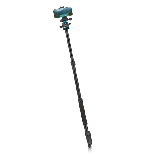 MOJOGEAR Swift Fotostatief 175cm met monopod voor Camera en Smartphone - Grote statieven