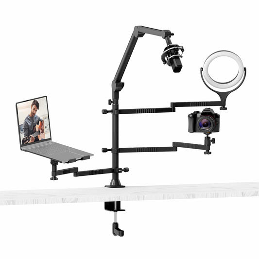 VIJIM LS21 Live Broadcast Stand met microfoon arm - Vaste statieven