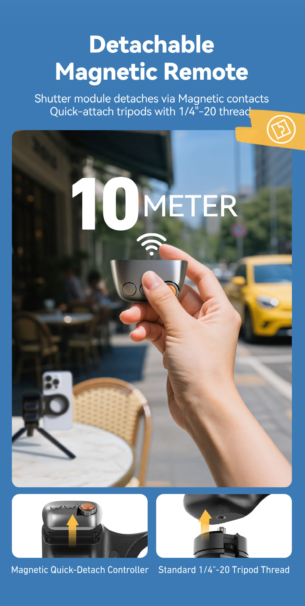 Telesin Fun Shot Magnetic Grip 2 - Black