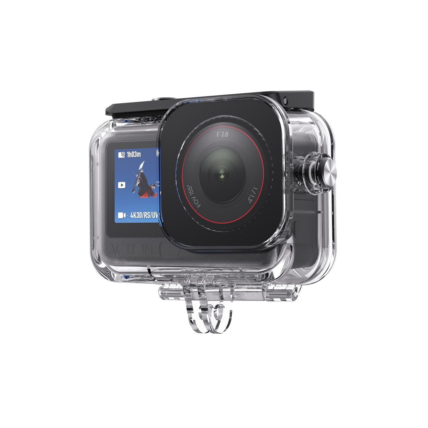 Telesin S4-WTP-12 Waterproof Case for DJI Osmo Action 6 - Transparent