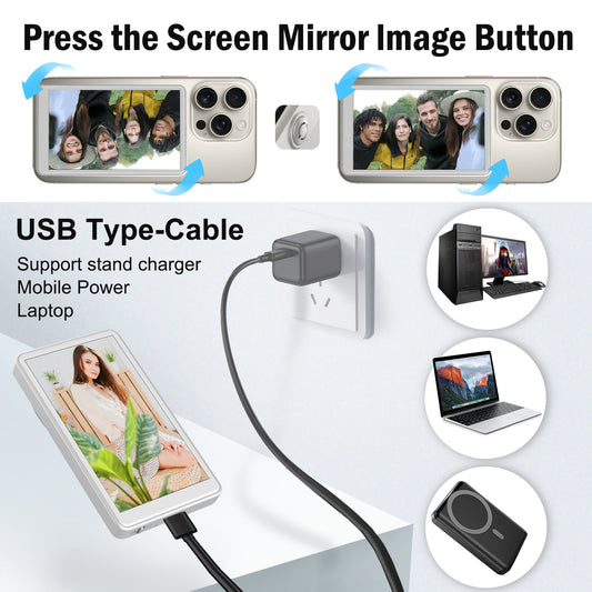 MOJOGEAR VS1 Selfie Vlog Monitor voor Samsung - Wit - Overige producten