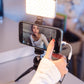 MOJOGEAR Video KIT / vlog set: Mini-statief + telefoonhouder + microfoon + lampje - Ministatieven