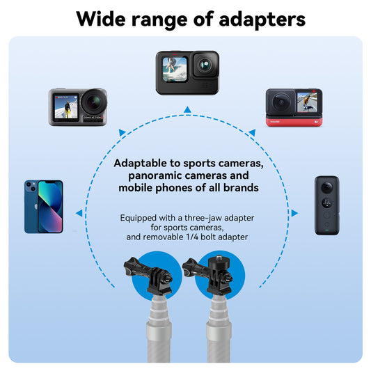 Telesin 3 meter Premium Selfie Stick voor GoPro - Carbon - GoPro Selfie sticks