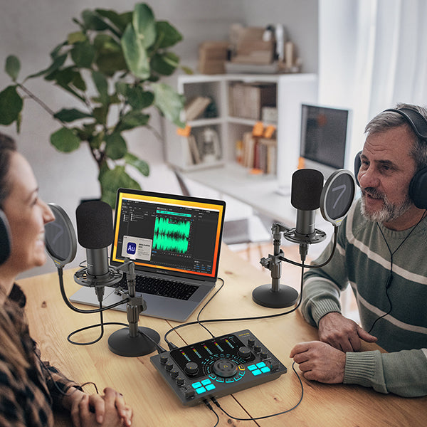 7RYMS Podcast Kit Solo - Caster, microfoon, koptelefoon -