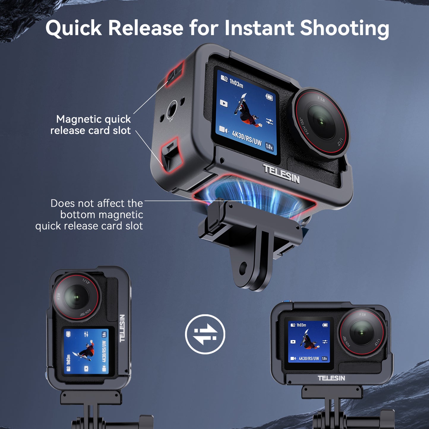 Telesin Metal Cage for DJI Osmo Action 3/4/5