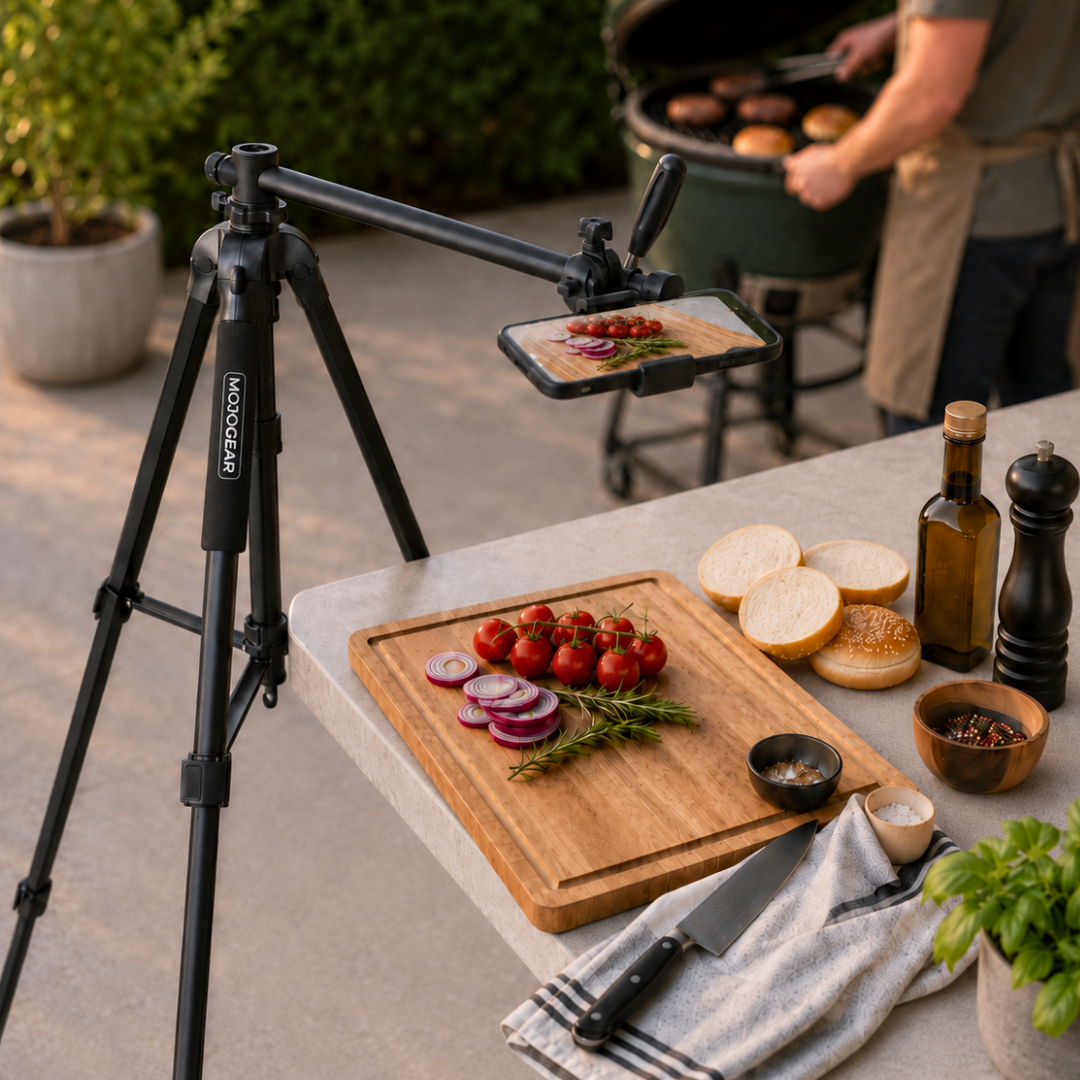 MOJOGEAR 167cm 3-in-1 statief: driepoot, monopod & horizontale arm - Grote statieven