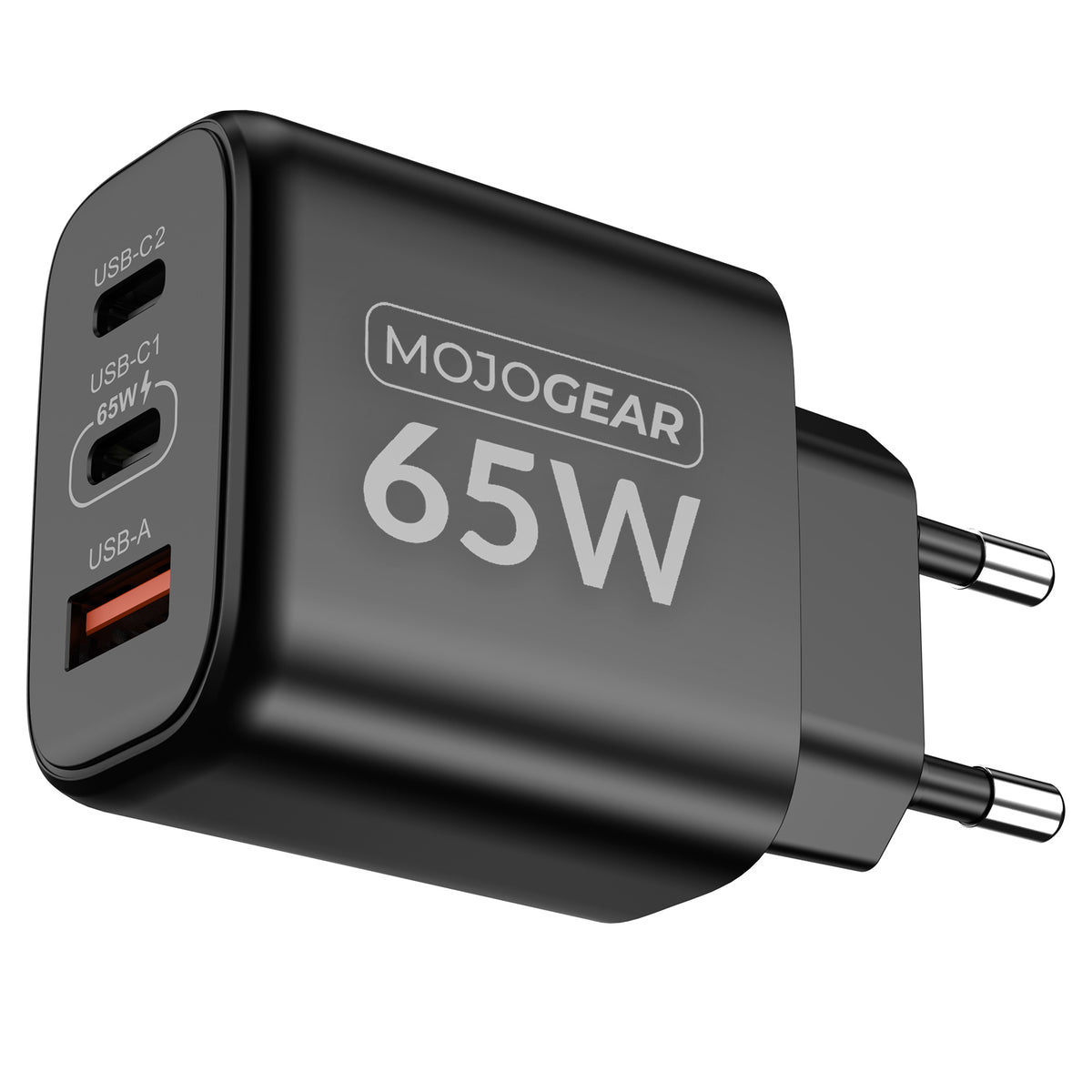 MOJOGEAR CHARGE+ 65W snellader met USB naar USB-C kabel 3 meter - Opladers