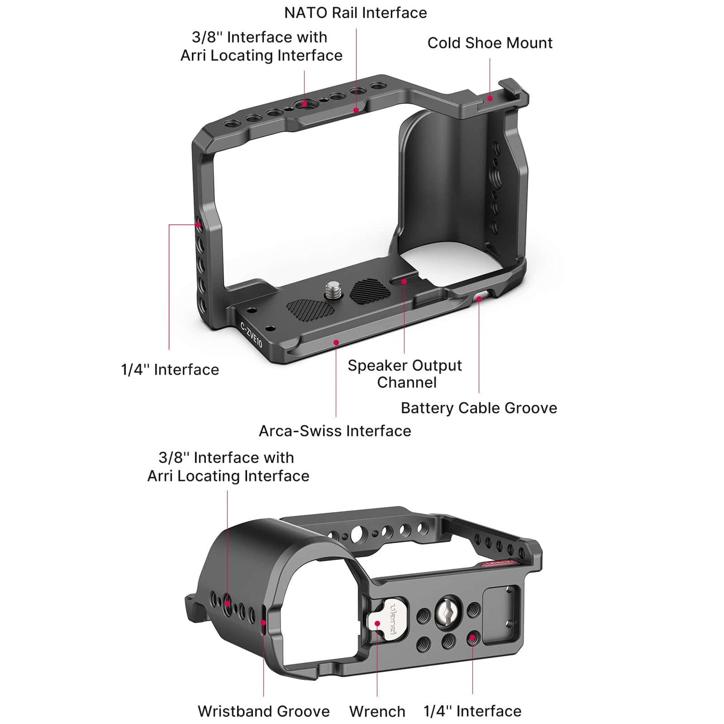 Ulanzi camera cage for Sony ZV-E10 - Metal