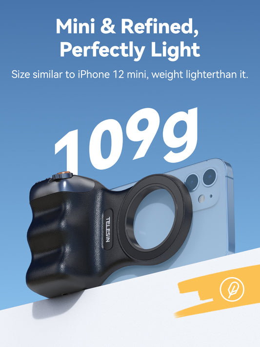 Telesin Fun Shot smartphone grip 2 magnetisch - Zwart - Handgrips