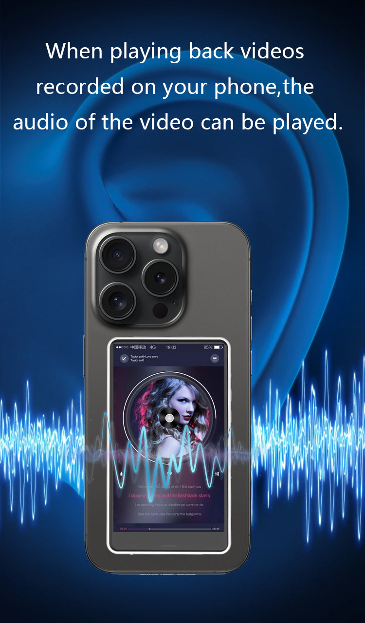 MOJOGEAR VS3 Selfie Vlog Monitor draadloos + bedraad - Zwart - Overige producten