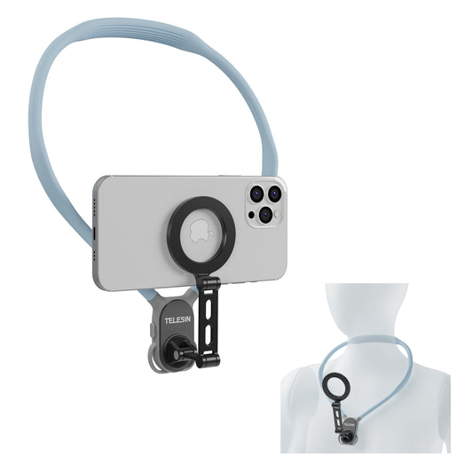 Telesin MagSafe Smartphone neck mount extra groot - Sky Blue - Telefoonhouders