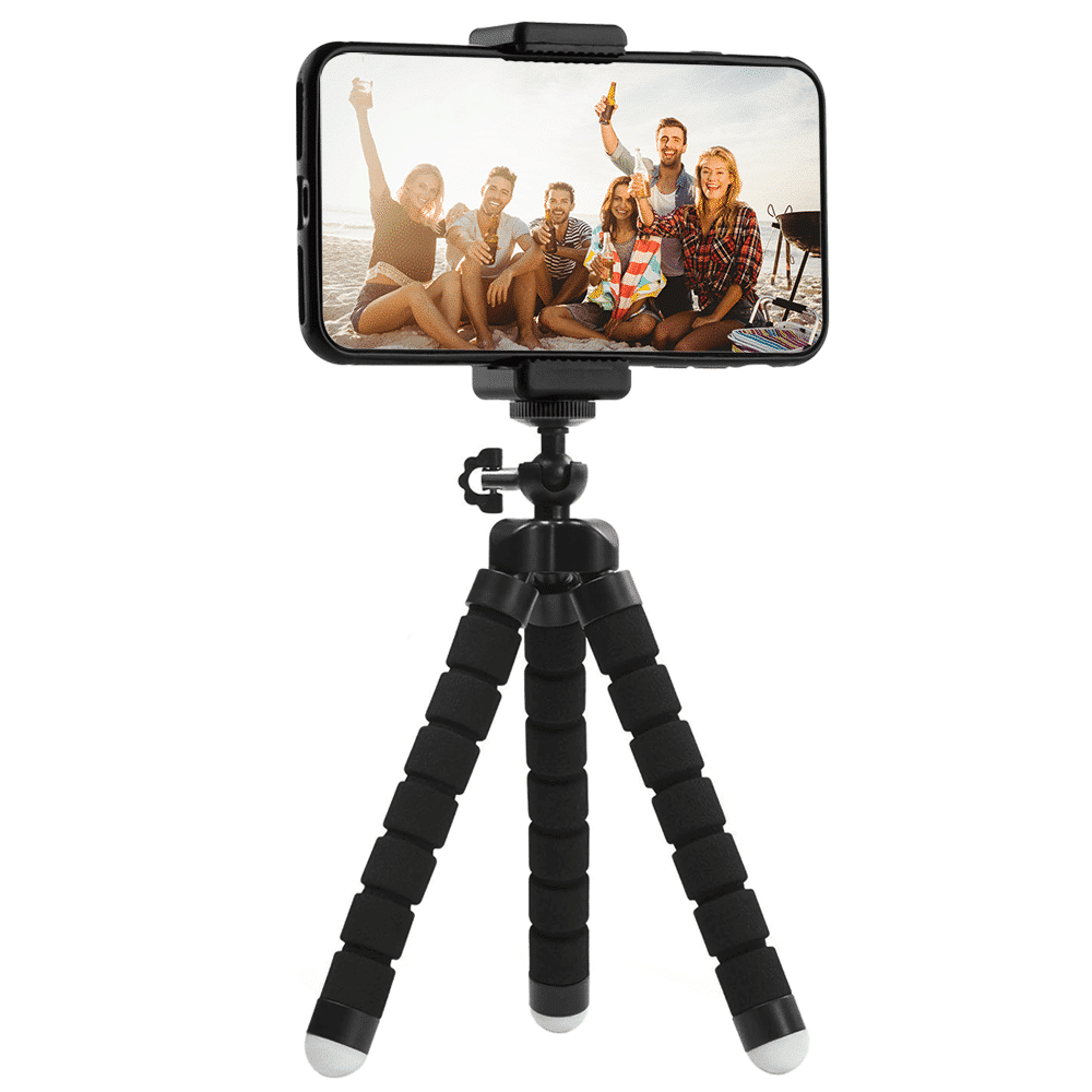 Flexible mini tripod with foam rubber legs