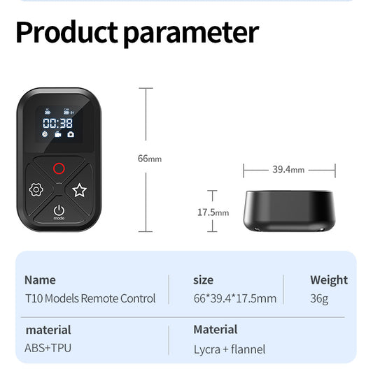 Telesin T10 bluetooth remote voor GoPro 8,9,10,11,12 en 13