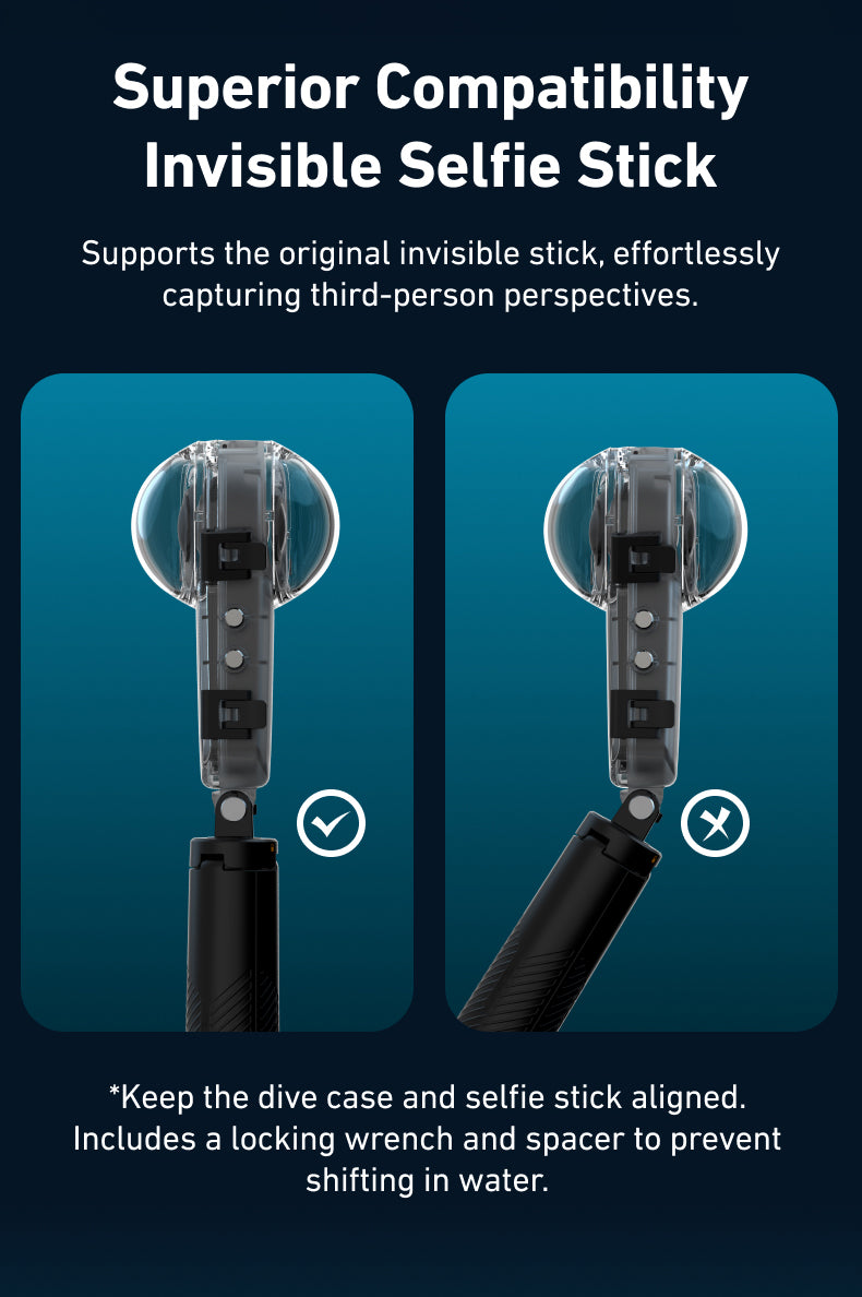 Telesin Duik Case voor Insta360 X4 Transparant - GoPro Onderwater-accessoires