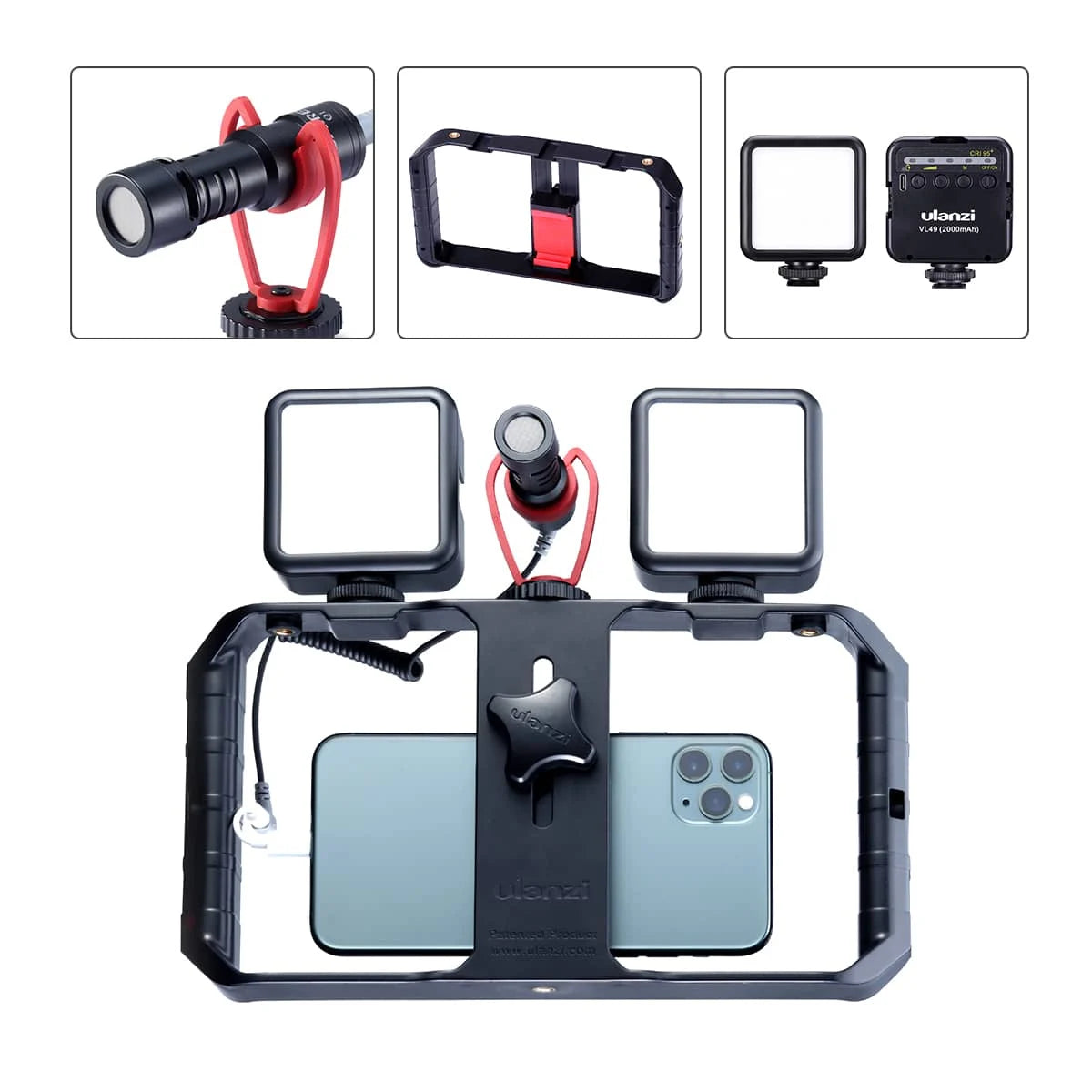 Ulanzi Smartphone Filmmaking KIT: U-Rig Pro, microphone & 2x LED light