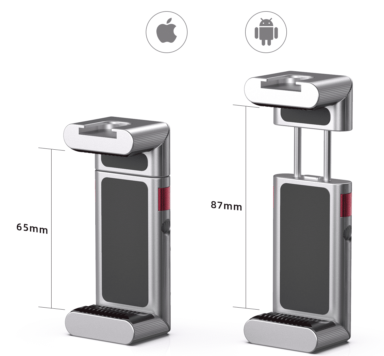 Ulanzi ST-23 Opvouwbare Telefoonhouder metaal met 2 cold shoe-mounts - Telefoonhouders