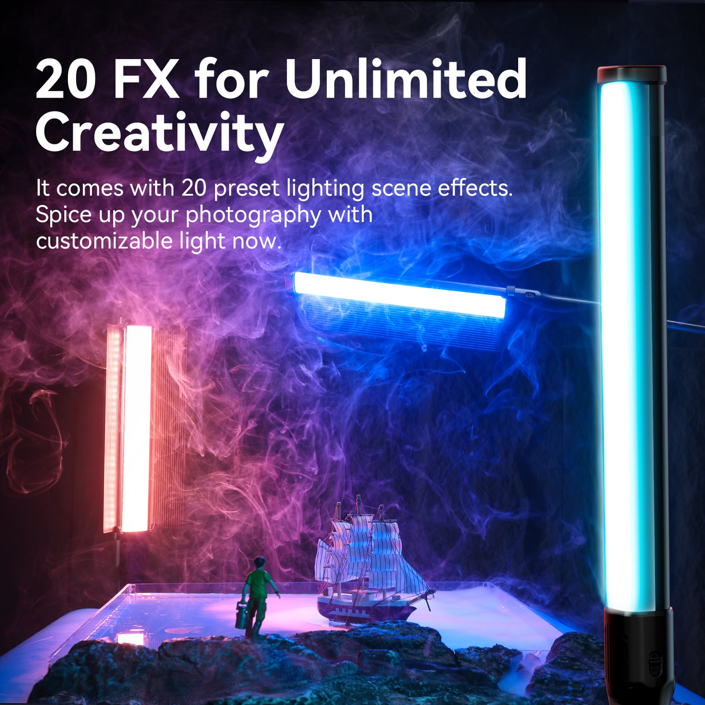 Ulanzi VL360 RGB Tube Light Pro with handle