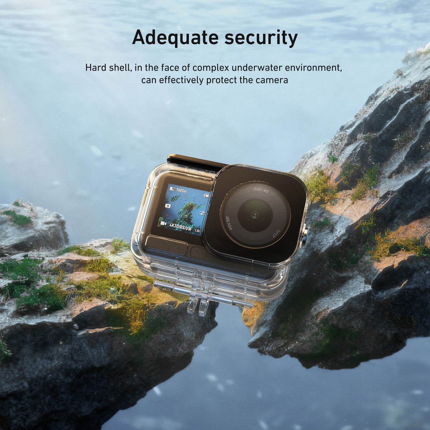 Telesin S4-WTP-12 Waterproof Case for DJI Osmo Action 6 - Transparent