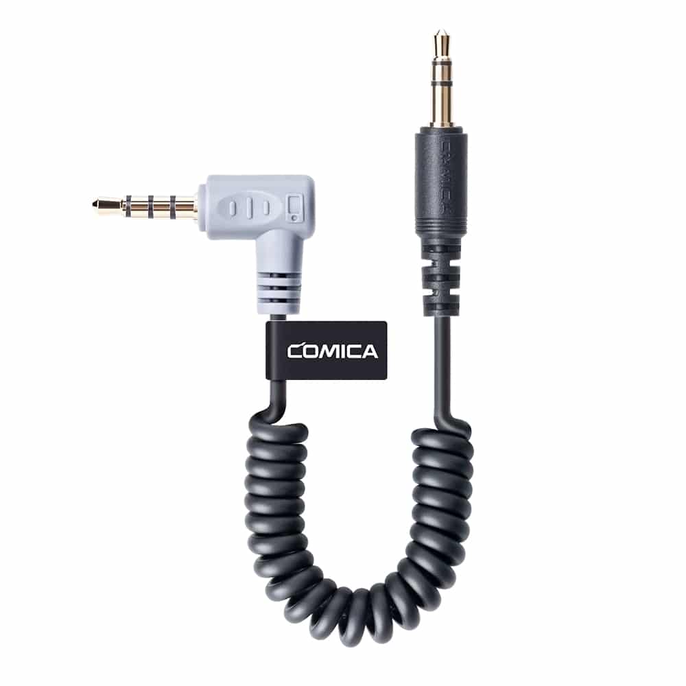 Comica 3.5mm jack TRRS-TRS verloopkabel voor microfoons - Audiokabels